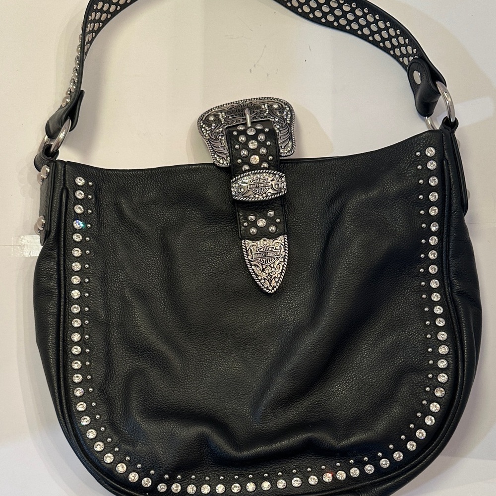 Harley-Davidson Rhinestone Studded Hobo Bag